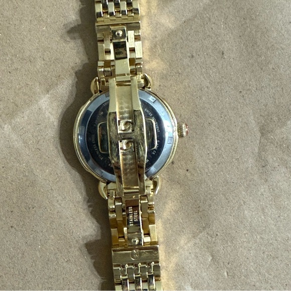 Michele Gold-Tone Bracelet Watch - Picture 4 of 9